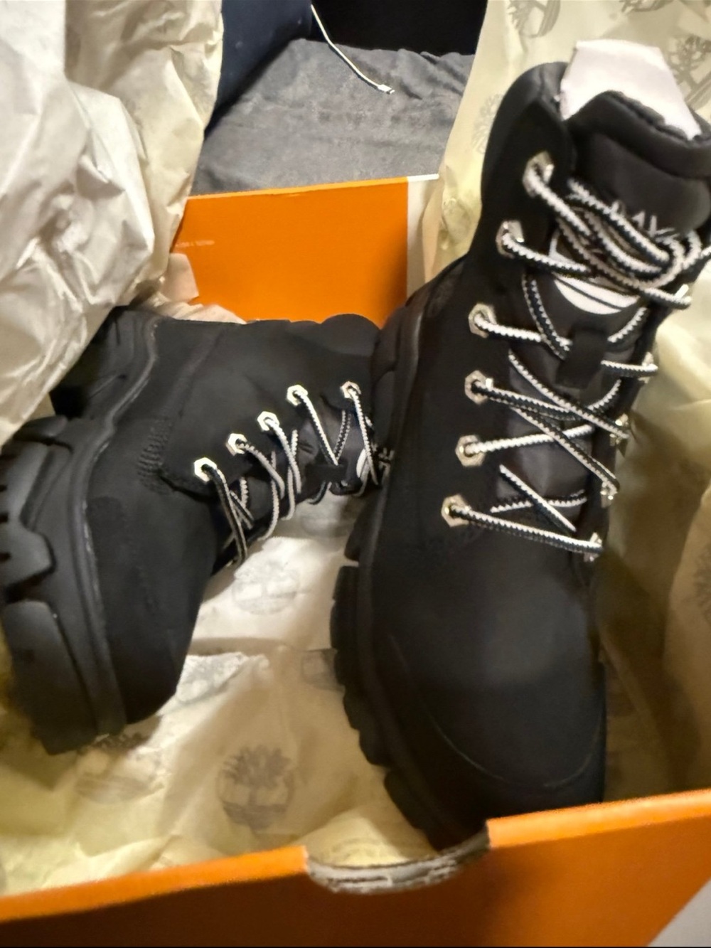 Timberland Black Lace-Up Ankle Boots